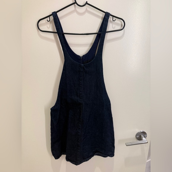 Zara Pants - Zara Trafaluc Denim Overall Skirt Dark Blue Mini